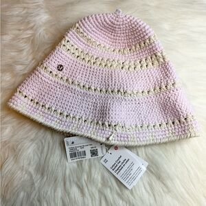 Lululemon Cotton Crochet Bucket Hat PNKO LTIV Size S/M New